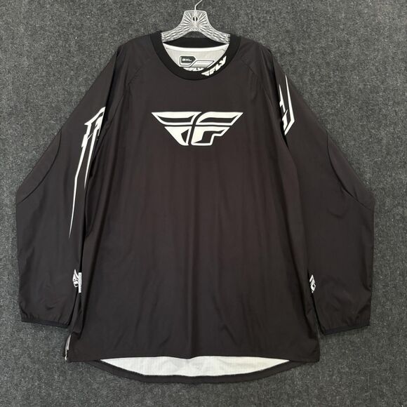 Fly Racing Shirt Men's XXL Black Windproof Motocross Jersey Long Sleeve Logo - Picture 1 of 8